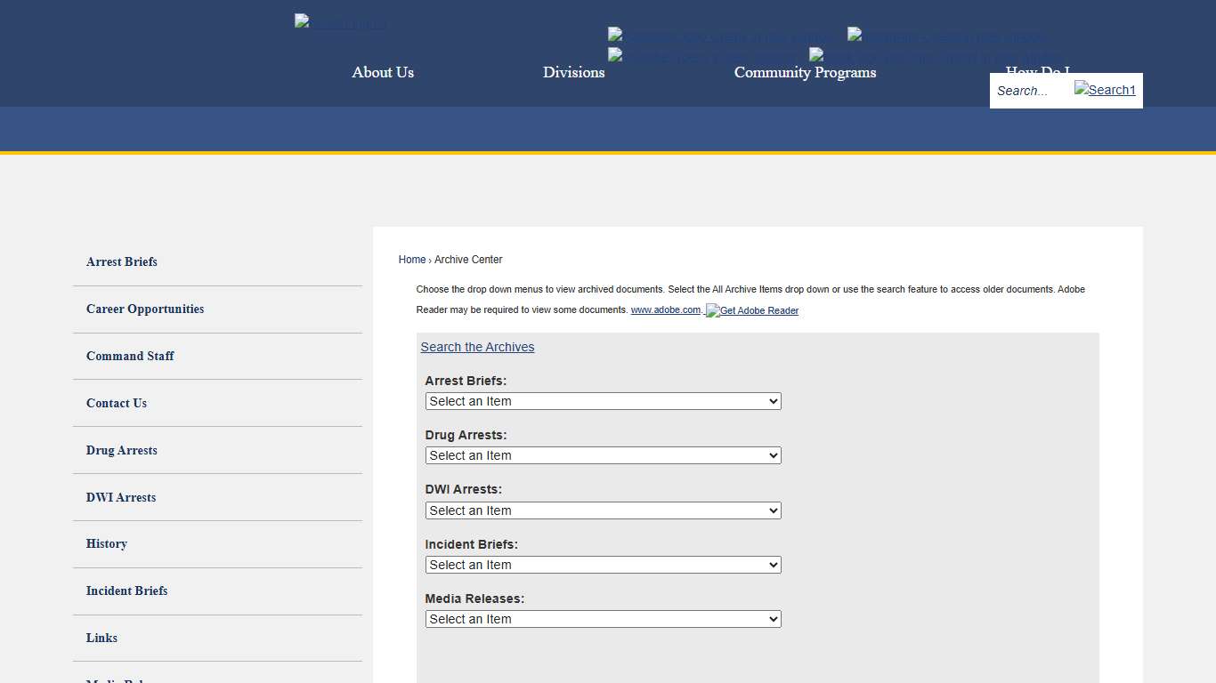 Archive Center • St. Charles Parish Sheriff • CivicEngage